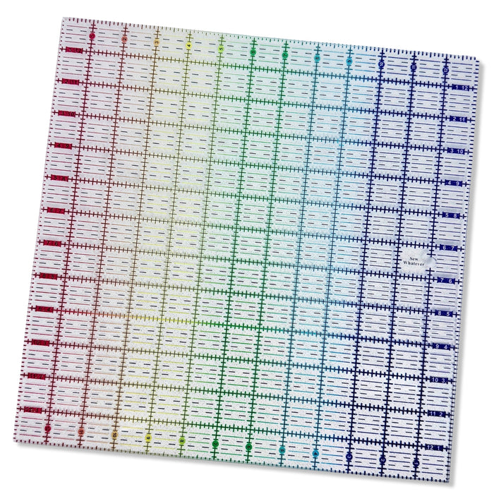 Rainbow Gradient | Glitter - 13” x 13” Ruler