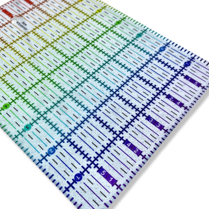 Rainbow Gradient | Glitter - 8” x 6” Ruler