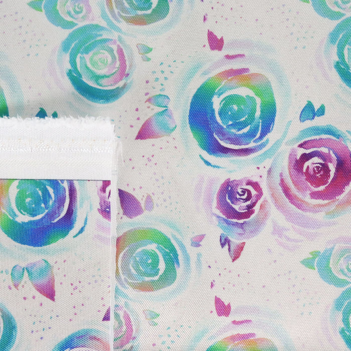 This printed WPC-Lite is of watercolor roses in a rainbow ombre.