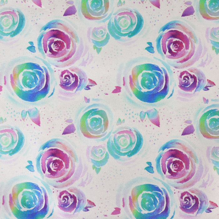 This printed WPC-Lite is of watercolor roses in a rainbow ombre.