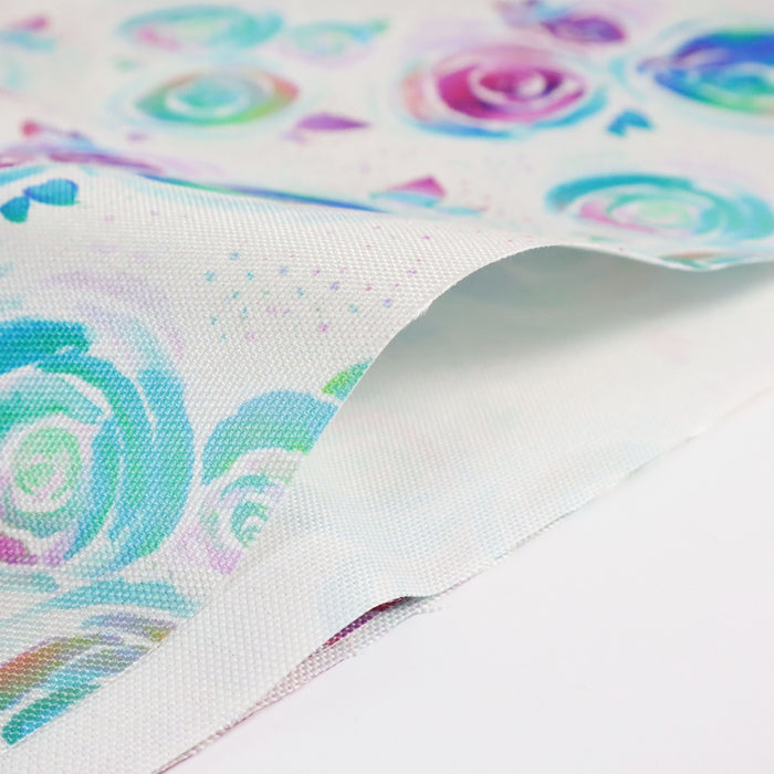 This printed WPC-Lite is of watercolor roses in a rainbow ombre.