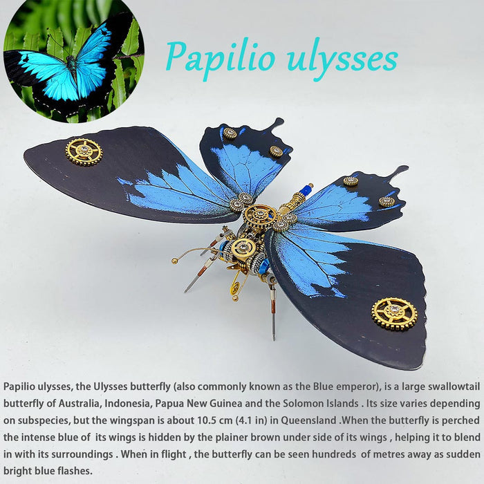 Random 3pcs/set Steampunk Dragonfly Mosquito Butterfly Mystery Box 3D Insect DIY Model Kits