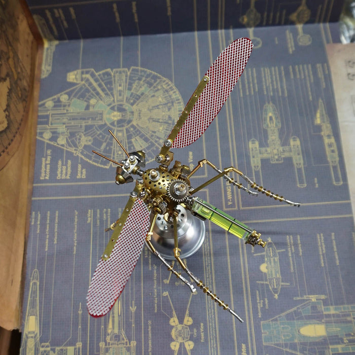 Random 3pcs/set Steampunk Dragonfly Mosquito Butterfly Mystery Box 3D Insect DIY Model Kits