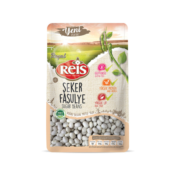 Reis Royal Sugar Bean is a premium-quality legume sourced from Türkiye, known for its smooth texture and rich taste.