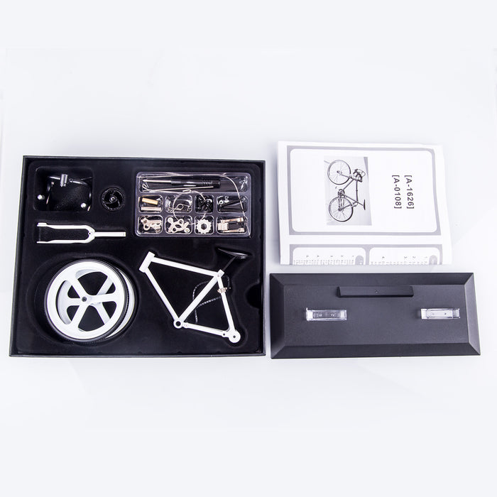 Road Bike Model Metal Assembly Bicycle Kit 1/8 Simulation Bike Toy 90Pcs