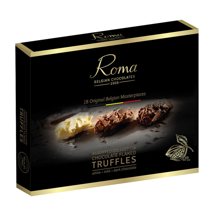Experience the smooth taste of Roma Belgian Chocolates Truffles Mix, a refined assortment of creamy chocolate truffles crafted with carefully selected ingredients.