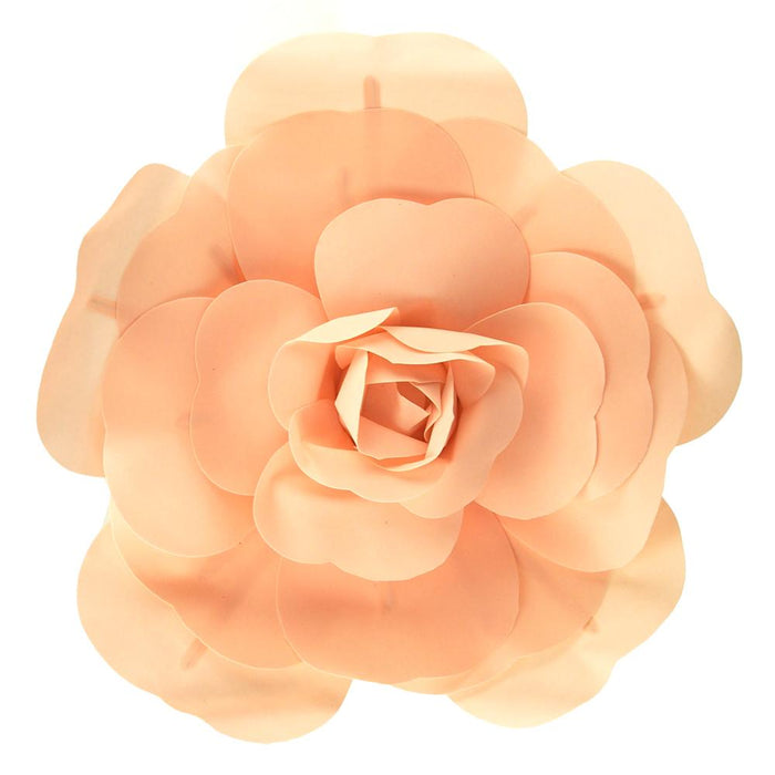 Rose Foam Wall Flower, Peach, 19-Inch