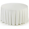 Round Fabric Table Cloth Cover, 120-Inch, White