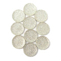 Round Self Adhesive Diamond Cluster Gems, Clear, 24mm, 10-Count