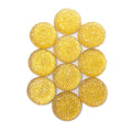 Round Self Adhesive Diamond Cluster Gems, Gold, 24mm, 10-Count
