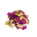 Royal Crown Glitter Wood Favors, 1-1/2-Inch, Fuchsia, 50-Piece