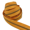Sandstone Orange | #3 Antique Gold Zipper by the Yard - 3 Yard Singles