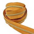 Sandstone Orange | #3 Light Gold Zipper by the Yard - 3 Yard Singles