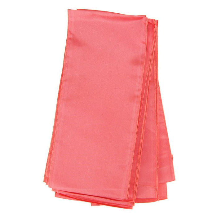 Satin Chair Bow Sash, 6-Inch x 9-Feet, 6 Count, Coral