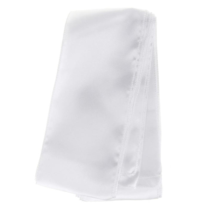 Satin Chair Bow Sash, 6-Inch x 9-Feet, 6 Count, White