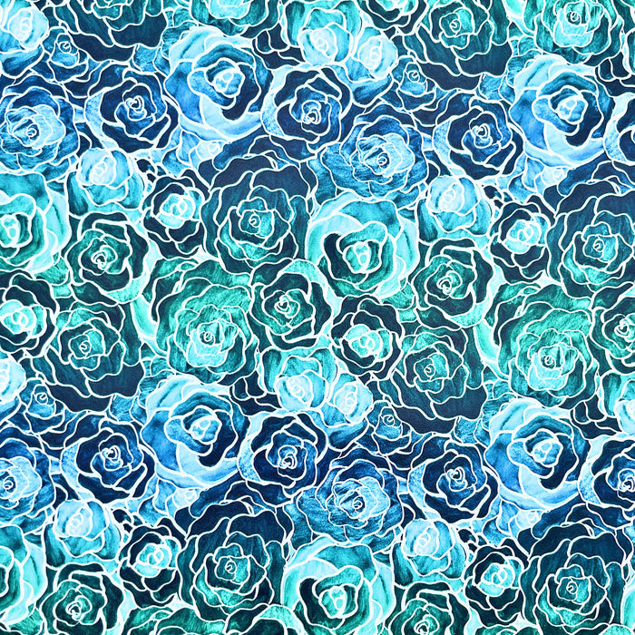 Seaglass Roses | 18" Luxe Vinyl Roll - Mid-Weight