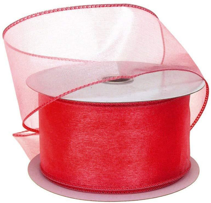 Sheer Chiffon Ribbon Wired Edge, 2-1/2-Inch, 25 Yards, Beauty