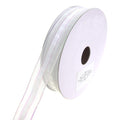 Sheer Metallic Iridescent Edge Natalia Ribbon, Iridescent White, 5/8-Inch, 25-Yards