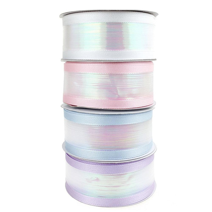 Shimmering Iridescent Grosgrain-Edge Ribbon, 1-1/2-Inch, 10-Yard