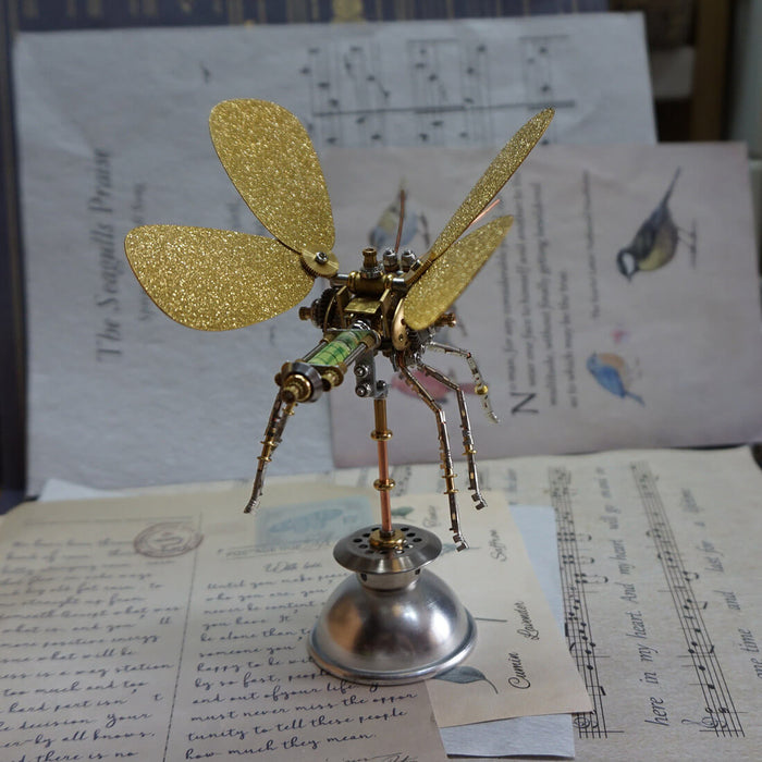 Shinny Gold Butterfly 3D Metal DIY Steampunk Insect kits