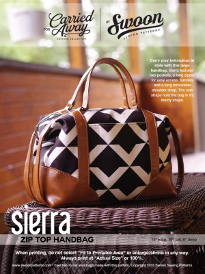 Sierra Zip Top Handbag by Swoon Sewing Patterns | Hardware Kit