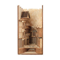 Silver Mountain Hot Spring Alleyway Book Nook Diorama DIY Wooden Assembly kit