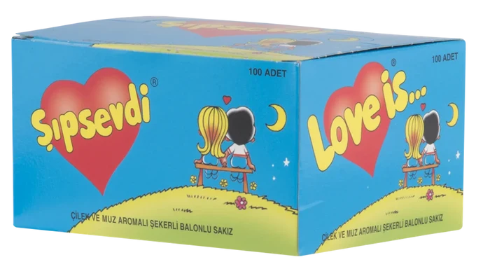 Şıpsevdi Strawberry & Banana Chewing Gum (Şıpsevdi Çilek ve Muz Aromalı) 100pcs