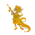 Sitting Ginger Cat Beast Fight with Monkey King Wukong with a Samurai Sword 3D Metal Model Kits