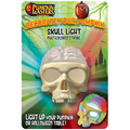 Seasonal Distribution Pumpkin Masters multicolored strobe skull light in packaging.