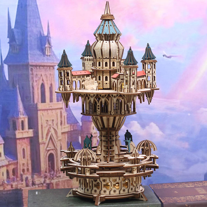 Sky Castle Music Box 3D Wooden Model Kit 534PCS