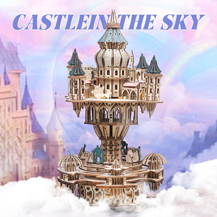 Sky Castle Music Box 3D Wooden Model Kit 534PCS