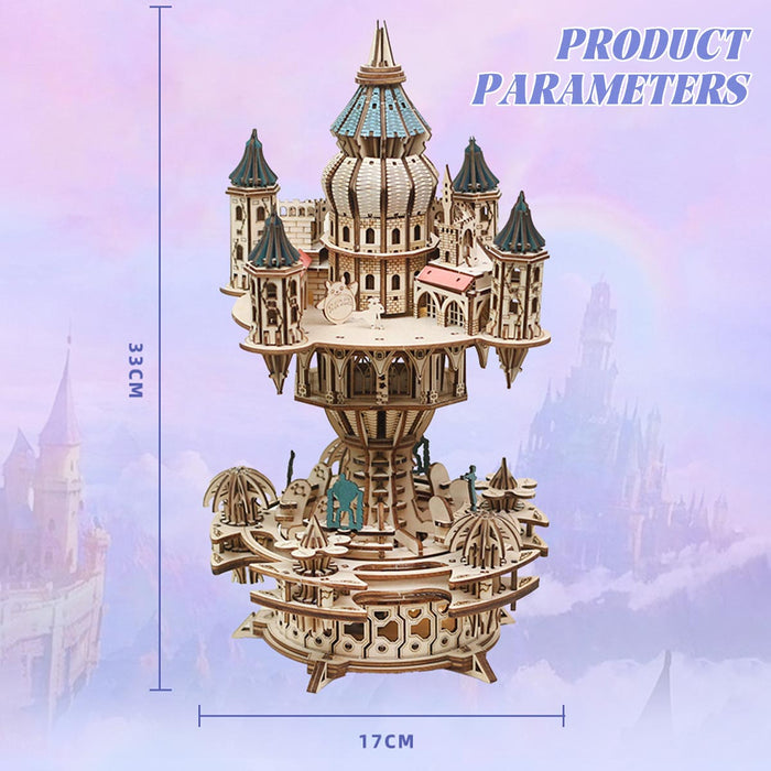 Sky Castle Music Box 3D Wooden Model Kit 534PCS