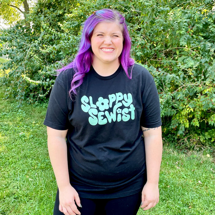(SMALL & 4XL LEFT) Sloppy Sewist | Black Unisex Tee