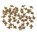 Small Cross Metal Charms, Gold, 3/4-Inch, 50-Count