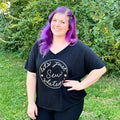 (SMALL LEFT) Let's Just Sew Whatever | Flowy V-Neck Ladies Tee