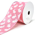 Soft Canvas Bunny Wired Printed Ribbon, 2-1/2-Inch, 10-Yard