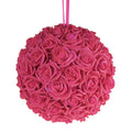 Soft Touch Flower Kissing Balls Wedding Centerpiece, 12-inch, Fuchsia