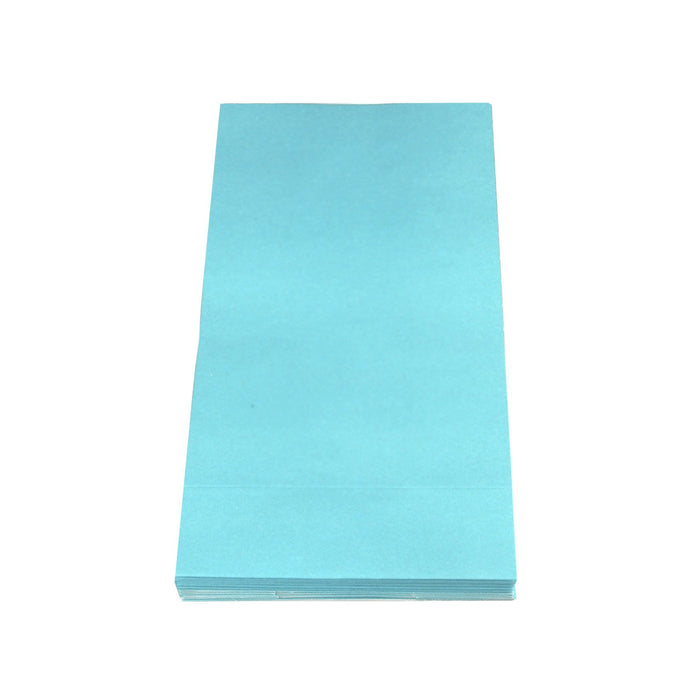 Solid Color Paper Treat Bags, 9-1/2-Inch x 5-Inch, 12-Piece, Light Blue