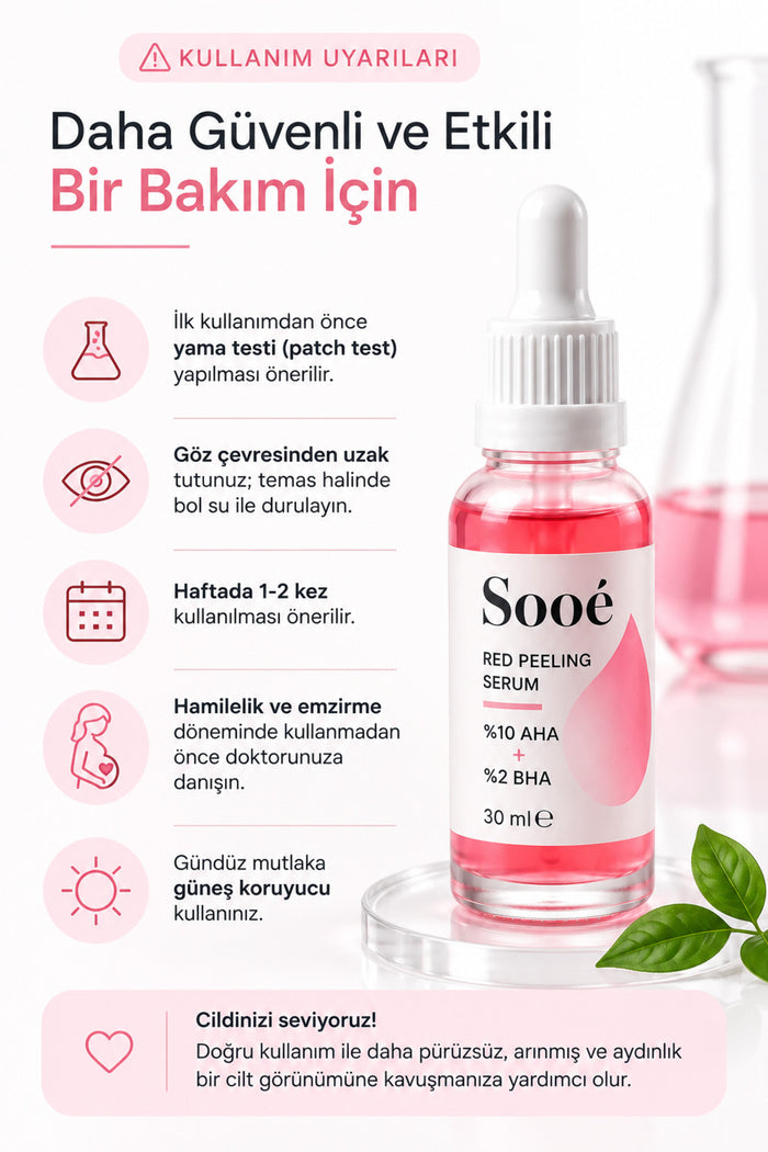 Sooe Red AHA BHA Peeling Serum is a high-performance chemical exfoliating face serum formulated with 10% AHA (Glycolic Acid) and 2% BHA (Salicylic Acid).