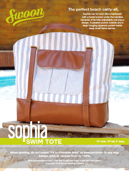 Sophia Swim Tote by Swoon Sewing Patterns | Hardware Kit
