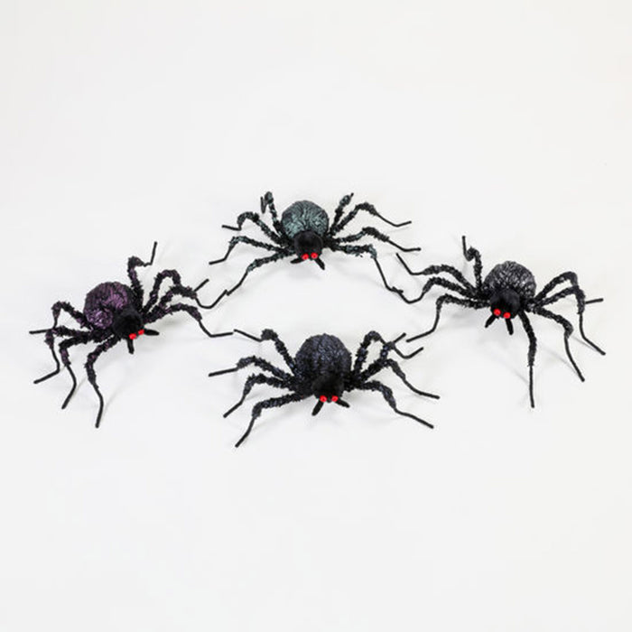 one hundred 80 degrees spooky spider hanging halloween decoration in assorted colors