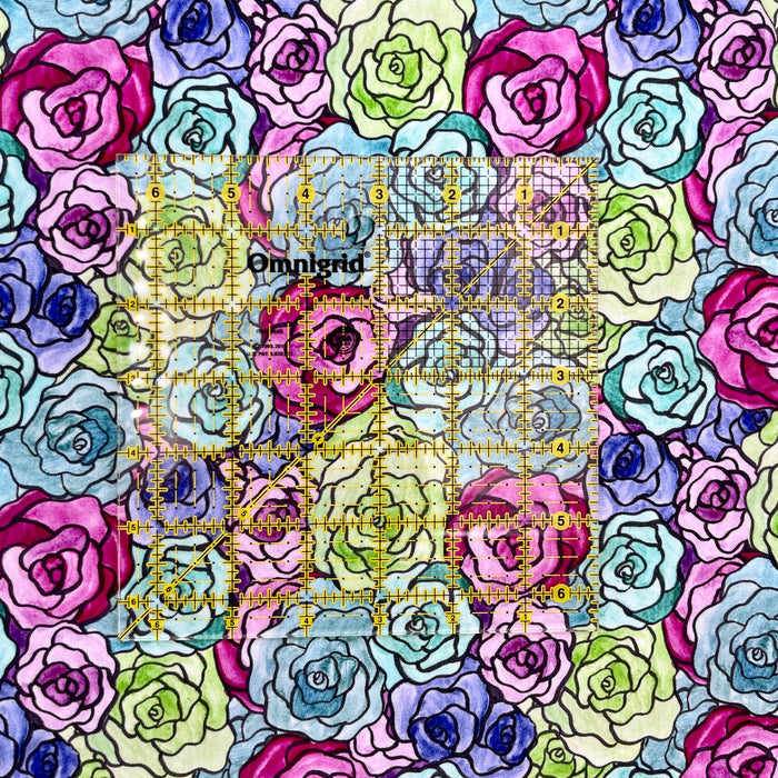 Stained Glass Roses | Bamboo French Terry - 1 Yard Cut