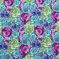 Stained Glass Roses | Bamboo French Terry - 2 Yard Cut