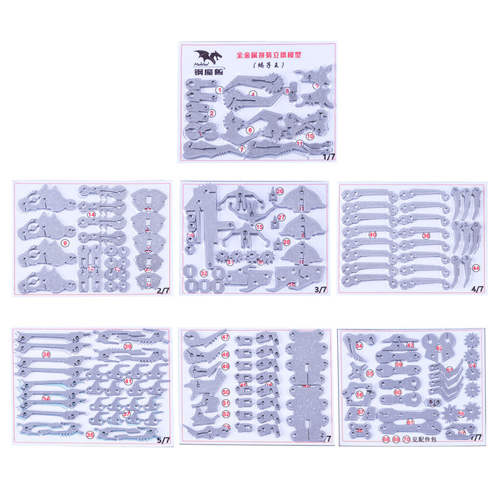 Stainless Steel Scorpion Spider Elk Horse Pterosaur Puzzle Model Kit with Christmas Packing