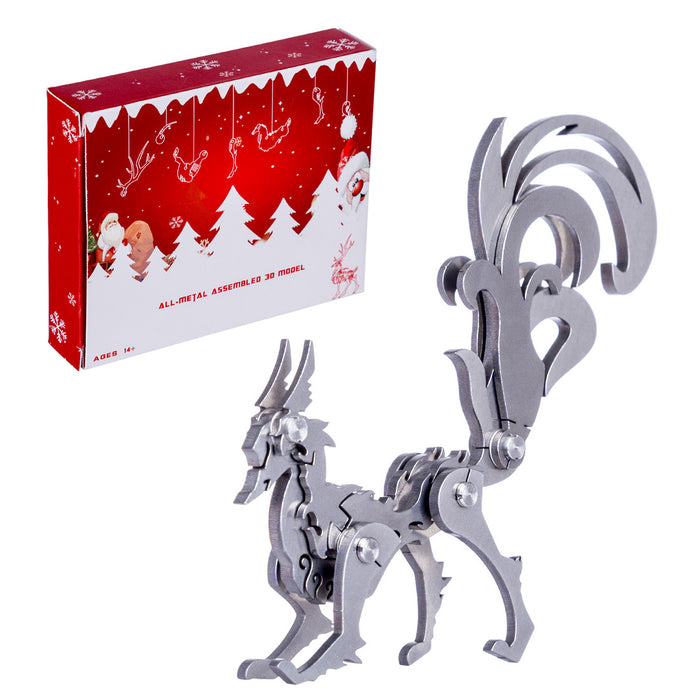 Stainless Steel Scorpion Spider Elk Horse Pterosaur Puzzle Model Kit with Christmas Packing