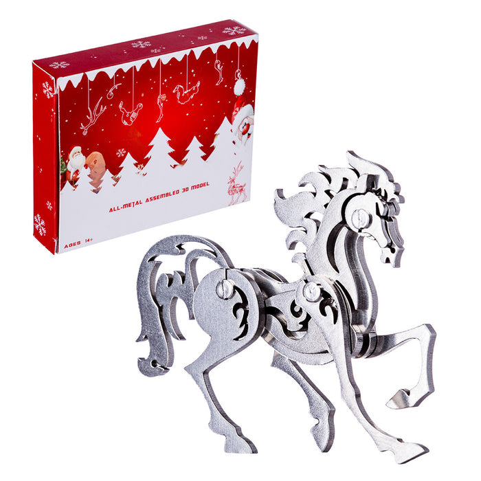Stainless Steel Scorpion Spider Elk Horse Pterosaur Puzzle Model Kit with Christmas Packing