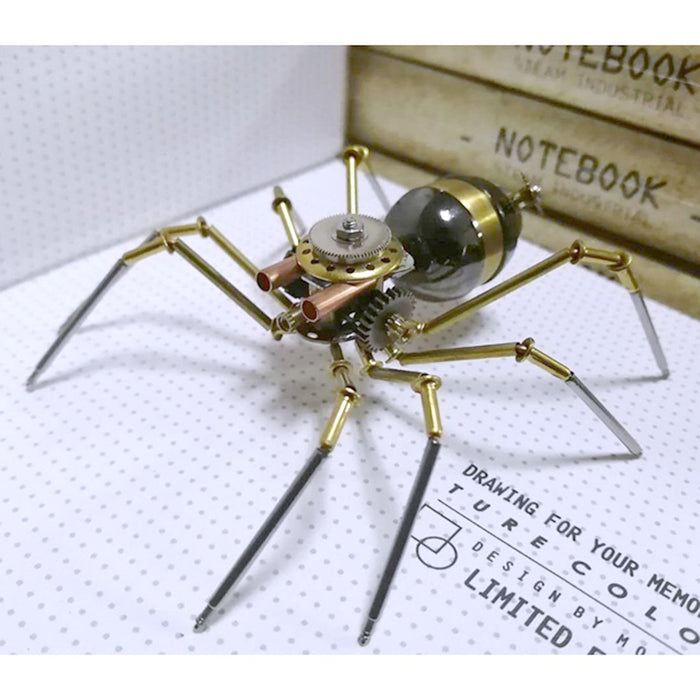 Steam Punk Metal Mechanical Little Wasp Spider Insects Model Crafts Collection