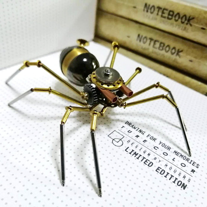 Steam Punk Metal Mechanical Little Wasp Spider Insects Model Crafts Collection