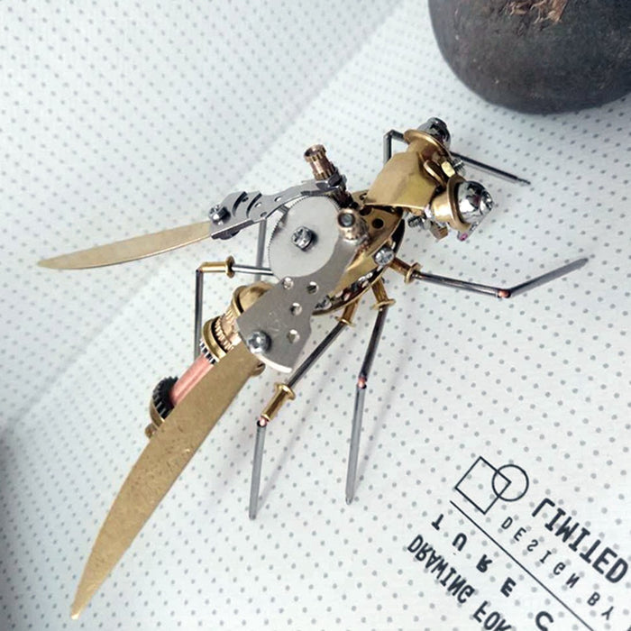 Steam Punk Metal Mechanical Little Wasp Spider Insects Model Crafts Collection