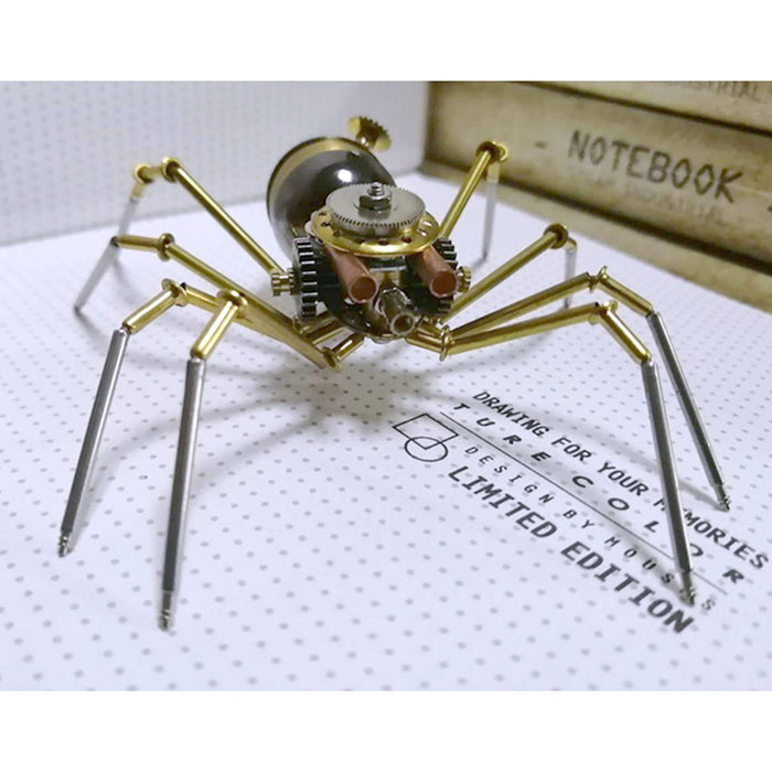 Steam Punk Metal Mechanical Little Wasp Spider Insects Model Crafts Collection